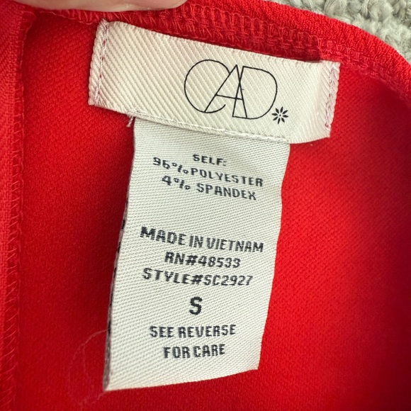 Red Halter Cutout Midi Dress Side Slit Evening Formal Size Small - Picture 13 of 14